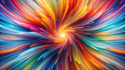 Obraz premium A vibrant swirl of colorful streaks radiating outwards from a central point
