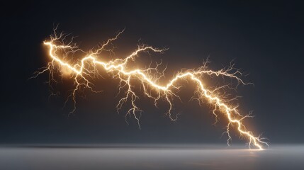 A striking image of a lightning bolt illuminating the dark sky with vibrant, jagged arcs of electricity.