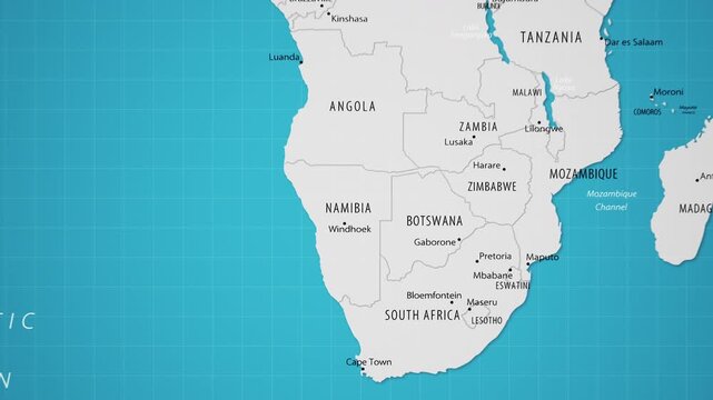 China on the World Map with Animated National Flag