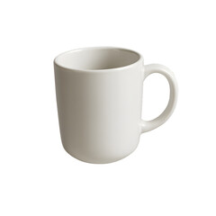 Elegant White Ceramic Mug Isolated on Transparent Background a Study in Simplicity and Modern Design
