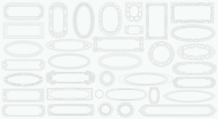 Elegant ornate decorative frames and borders for invitations, menus, and designs