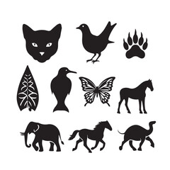 Animal Icon Set | Wildlife Vector Symbols and Minimal Line Icons