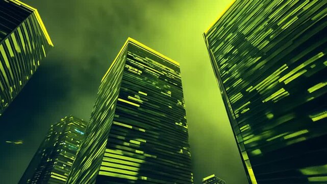 Abstract future city stunning Motion animation