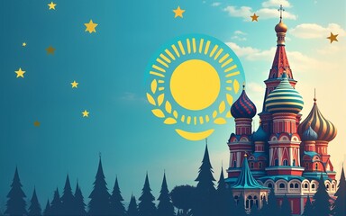 Kazakhstan Independence Day Background Event. High quality