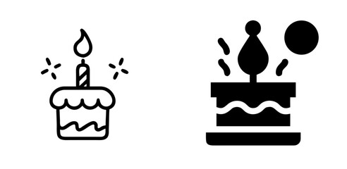 Birthday Icon Celebration Cake Party Gift Balloons Fun Festive Symbol