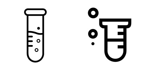 Test Tube Icon Laboratory Science Experiment Chemistry Research Symbol