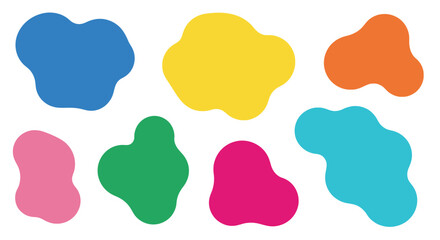 Vibrant, organic blob shapes in a playful, modern, colorful abstract design for creative projects