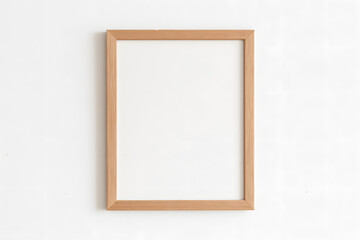 Blank Canvas: A simple, minimalist wooden frame, ready to embrace your creativity, presenting an open invitation to fill its clean space with art or a cherished memory.