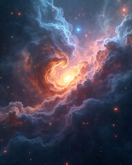 Colorful Cosmic Nebula