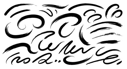 Dynamic brush strokes and lines add artistic flair to modern design projects