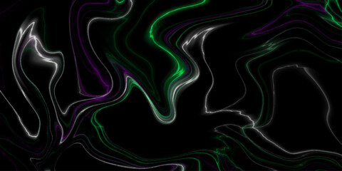 Marble rock texture green, pink ink pattern liquid swirl paint black dark that is Illustration background.  Beautiful fluid abstract paint background. close-up fragment of acrylic painting on canvas.