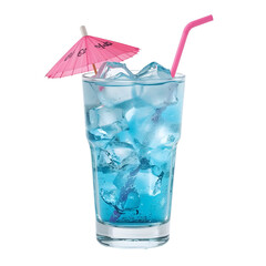 cocktail with ice and lime