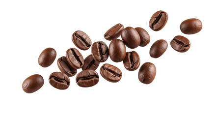 Roasted Coffee Beans Falling