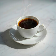 White Porcelain Coffee Cup – Minimal Morning Drink Scene