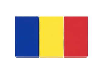 Fototapeta premium Photo of romania flag on white