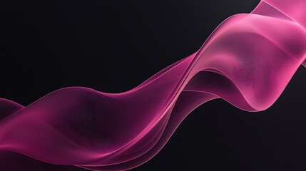 Pink Flowing Wave Abstract Vector Isolated Background for Copy Space