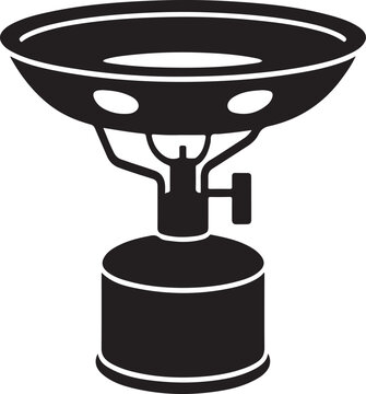 black camping stove cooking clip art preview