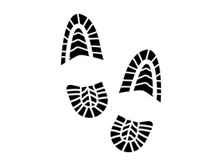 Shoe Footprints Icon Vector Isolated on White Background Illustration