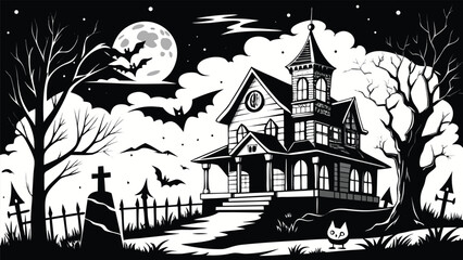 Obraz premium Detailed black and white hand drawn sketch with intricate details and artistic shading suitable for various design applications