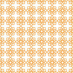 Black and White Floral geometric seamless pattern. Hexagonal Geometric Pattern Abstract Background.