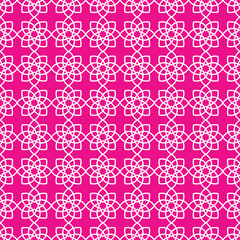 Black and White Floral geometric seamless pattern. Hexagonal Geometric Pattern Abstract Background.