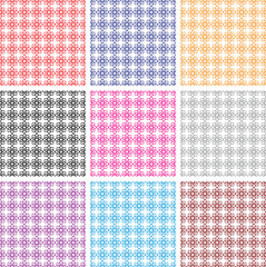 Black and White Floral geometric seamless pattern. Hexagonal Geometric Pattern Abstract Background.