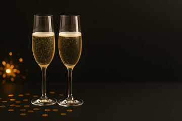 two glasses of champagne
