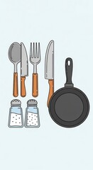 Simple kitchen utensils