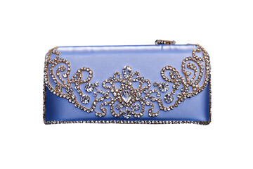 beautiful lailic clutch with silver stone work