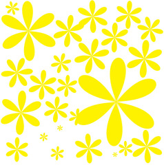 seamless pattern with yellow flowers