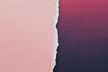 Torn paper with pink and purple gradient background