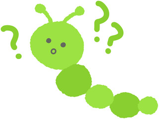 Cute Curious Caterpillar Character Illustration