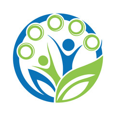 Healthcare Wellness Vector Logo illustration.