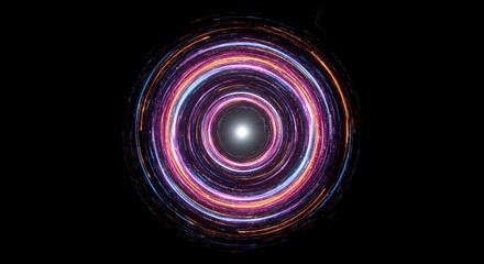 Dynamic colorful light trails swirling in a futuristic tunnel, modern abstract background