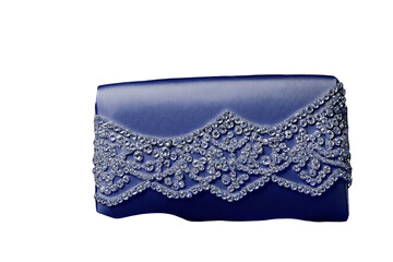beautiful lailic clutch with silver stone work