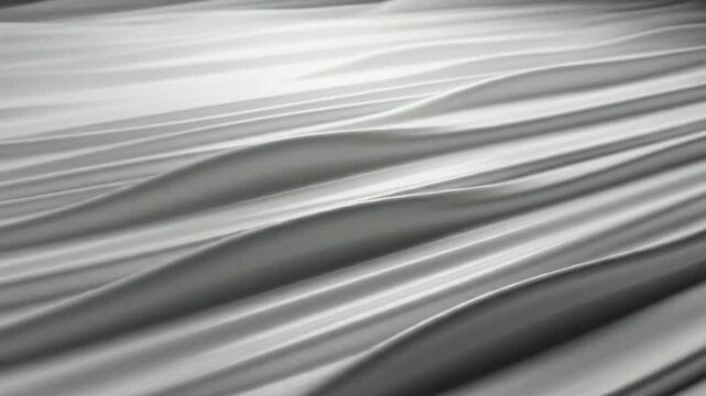 Abstract Silver Waves Flowing Smoothly - Elegant Background, Futuristic, 4K