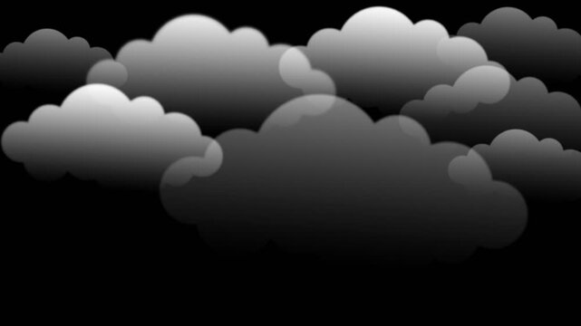 draw golden pearl shine in cloud at night on black screen background
