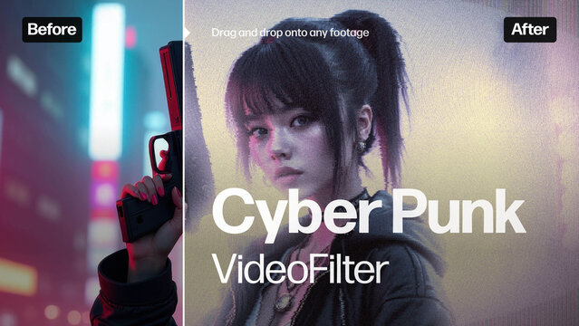 Cyberpunk Video Filter Effect