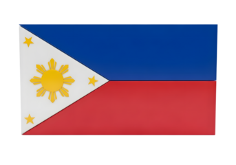 Photo of philippines flag on white