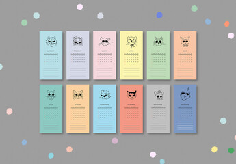 2026 Calendar With Cats Layout