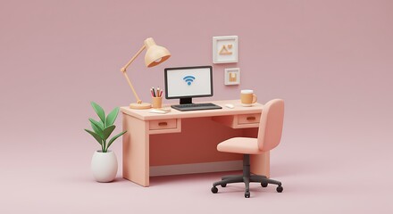 Organized Modern Workspace Promoting Productivity and Focus.