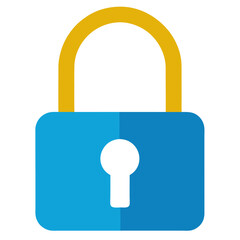 Open and closed padlock icons on white background