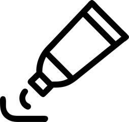 Squeezed toothpaste tube illustration on a clean white background