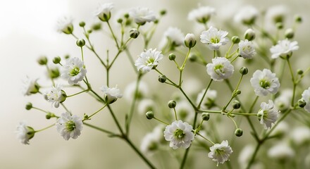 Fototapeta premium Delicate white flowers close-up