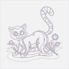 Dynamic Tiger Vector Illustration Wild Animal color background