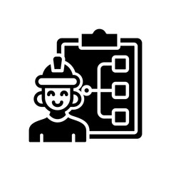 Safety Coordinator glyph icon