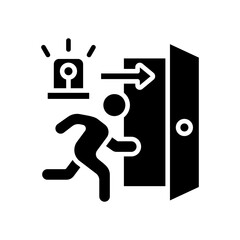 Emergency Evacuation glyph icon