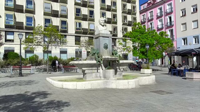 Historic Square with Scenic Fountain