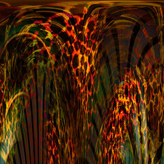 Colorful fashion print leopard designs.Fabric fashion pattern.Wave textile print design,illustration.Fractal colorful pattern.Print pattern illustration.New season fabric print.Textile fashion pattern