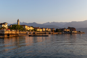 Cityscape of Baveno in Italy